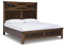 Wyattfield - Two-tone - Queen Panel Bed With 2 Storage Drawers-Washburn's Home Furnishings