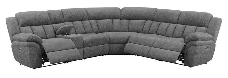 Bahrain - Power Reclining Loveseat - Gray-Washburn's Home Furnishings