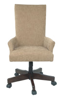 Baldridge - Light Brown - Uph Swivel Desk Chair-Washburn's Home Furnishings