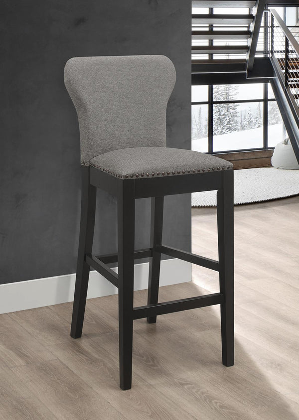 Bar Stool - Nailhead Trim - Gray-Washburn's Home Furnishings