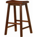 Bar Stools: Wood Fixed Height - Wooden Bar Stools Chestnut (Set of 2)-Washburn's Home Furnishings