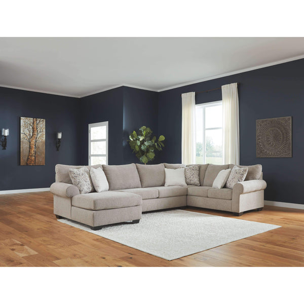 Baranello - Stone - Left Arm Facing Chaise 3 Pc Sectional-Washburn's Home Furnishings