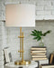 Baronvale - Brass Finish - Metal Table Lamp (1/cn)-Washburn's Home Furnishings