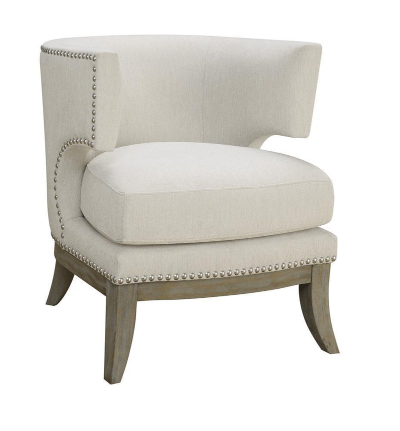 Barrel Back Accent Chair - White-Washburn's Home Furnishings