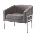 Barrel Back Accent Chair With Sloped Arm - Gray-Washburn's Home Furnishings