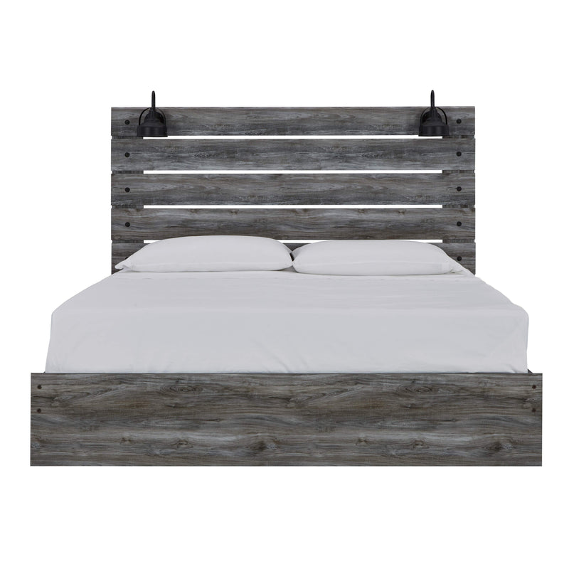 Baystorm - Gray - King Panel Bed - Footboard Slat-Washburn's Home Furnishings