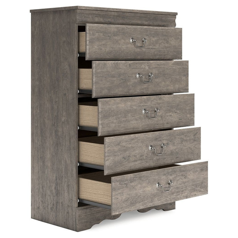 Bayzor - Gray - Five Drawer Chest-Washburn's Home Furnishings