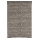 Bayzor - Gray - Five Drawer Chest-Washburn's Home Furnishings