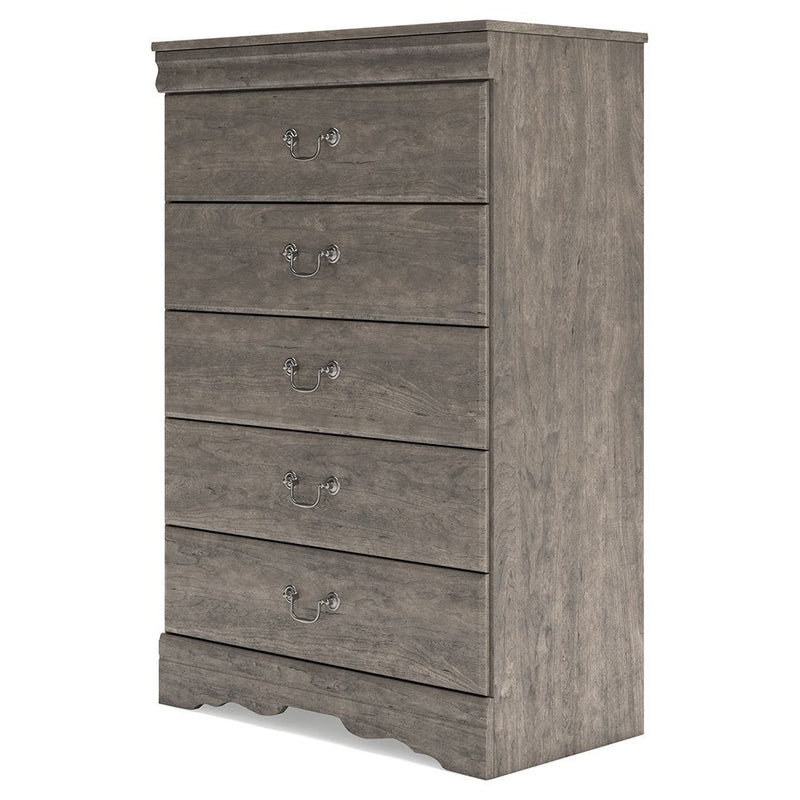 Bayzor - Gray - Five Drawer Chest-Washburn's Home Furnishings