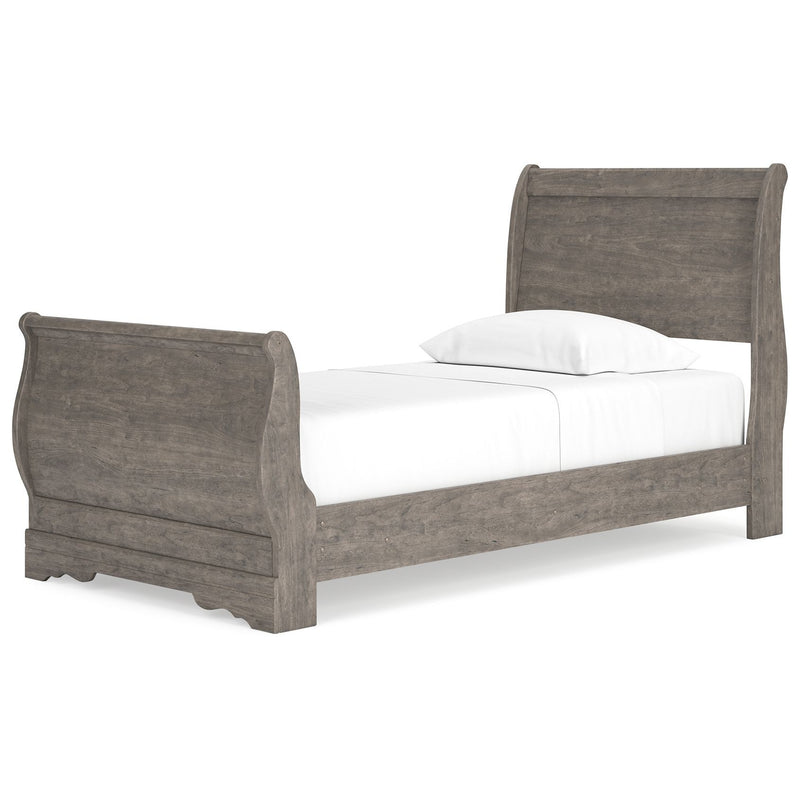 Bayzor - Gray - Twin Sleigh Bed-Washburn's Home Furnishings