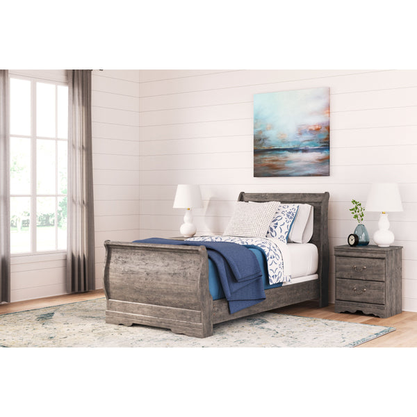 Bayzor - Gray - Twin Sleigh Bed-Washburn's Home Furnishings