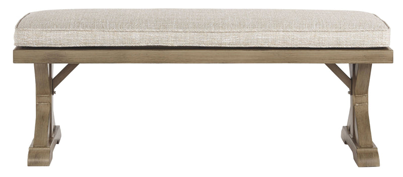 Beachcroft - Beige - Bench With Cushion-Washburn's Home Furnishings