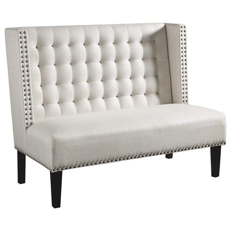 Beauland - Ivory - Accent Bench - Button Tufting-Washburn's Home Furnishings