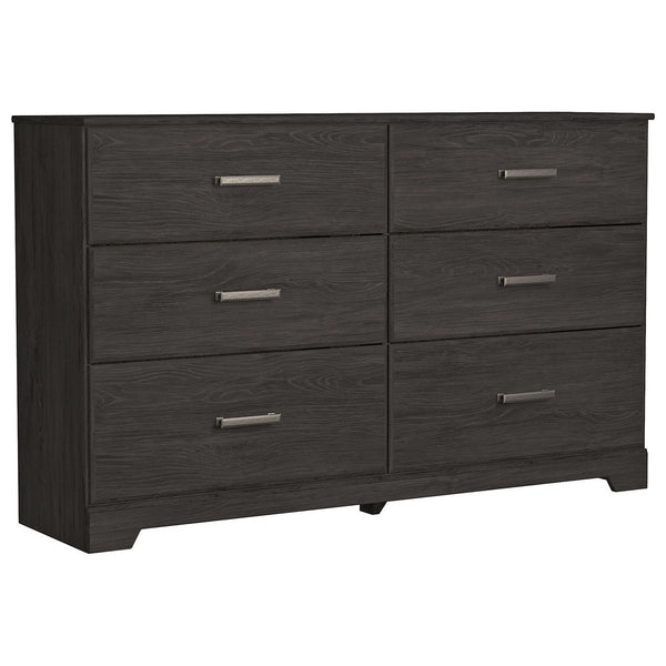 Belachime - Black - Six Drawer Dresser-Washburn's Home Furnishings