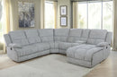 Belize - 6 Pc Motion Sectional - Light Grey-Washburn's Home Furnishings