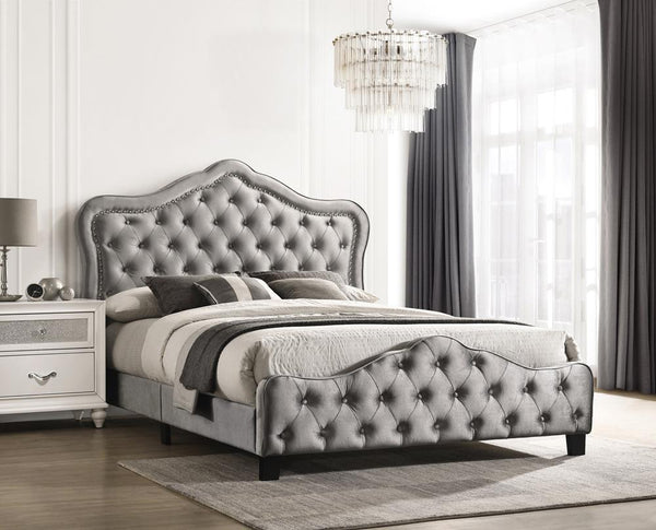 Bella Collection - California King Bed - Grey-Washburn's Home Furnishings