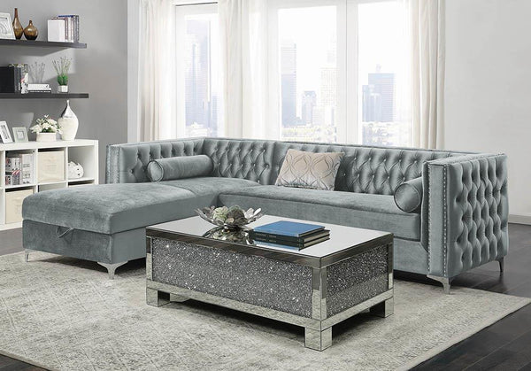 Bellaire - Sectional - Silver-Washburn's Home Furnishings