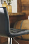 Bellatier - Black/chrome Finish - Adjustable Height Bar Stool (set Of 2)-Washburn's Home Furnishings