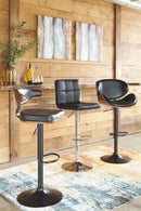 Bellatier - Black/chrome Finish - Tall Uph Swivel Barstool(2/cn)-Washburn's Home Furnishings