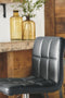 Bellatier - Black/chrome Finish - Tall Uph Swivel Barstool(2/cn)-Washburn's Home Furnishings