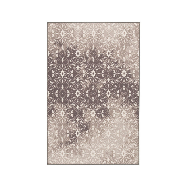 Benjara Ikat Pattern Gray & White Rug 6'9"x4'4"-Washburn's Home Furnishings