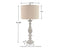 Bernadate - Whitewash - Poly Table Lamp (2/cn)-Washburn's Home Furnishings