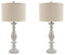 Bernadate - Whitewash - Poly Table Lamp (2/cn)-Washburn's Home Furnishings