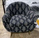 Best Kissly Accent Chair w/ Brushed Gold Legs in Midnight-Washburn's Home Furnishings