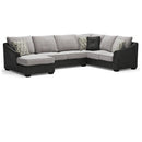 Bilgray - Pewter - Left Arm Facing Chaise 3 Pc Sectional-Washburn's Home Furnishings