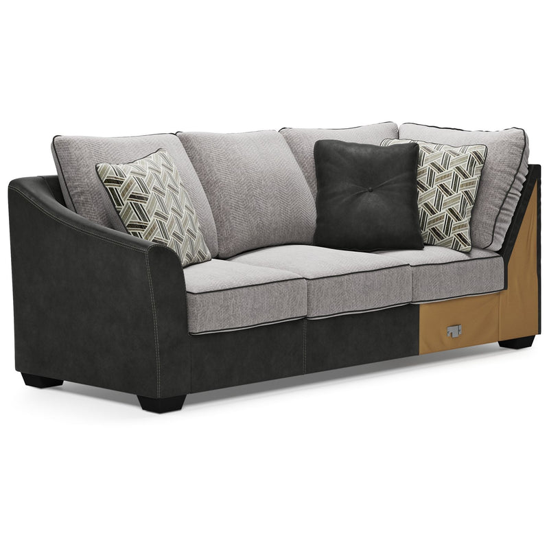 Bilgray - Pewter - Left Arm Facing Sofa 3 Pc Sectional-Washburn's Home Furnishings