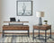 Black Coffee Table With Hidden Storage - Brown-Washburn's Home Furnishings