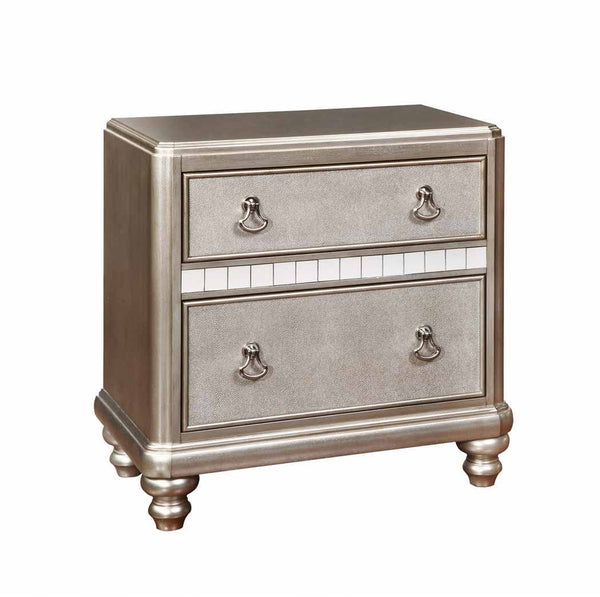 Bling Game Collection - Nightstand - Silver-Washburn's Home Furnishings