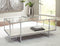 Bodalli - Ivory/chrome - Rectangular Cocktail Table-Washburn's Home Furnishings