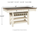 Bolanburg - Beige - Rect Dining Room Counter Table-Washburn's Home Furnishings