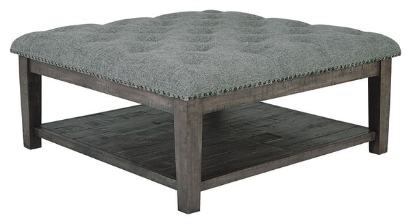 Borlofield - Linen - Ottoman Cocktail Table-Washburn's Home Furnishings