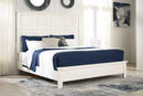Braunter - Aged White - California King Panel Bed-Washburn's Home Furnishings