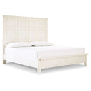Braunter - Aged White - Queen Panel Bed-Washburn's Home Furnishings