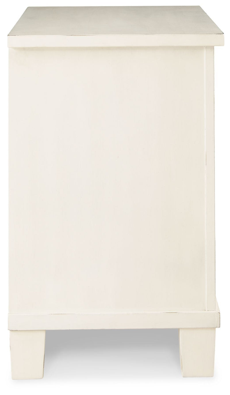 Braunter - Aged White - Two Drawer Night Stand-Washburn's Home Furnishings