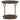 Brazburn - Dark Brown / Gold Finish - Round End Table-Washburn's Home Furnishings