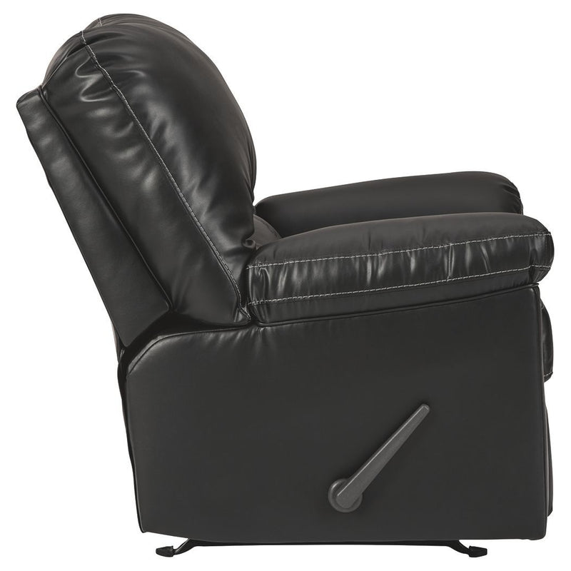 Brazoria - Black - Rocker Recliner-Washburn's Home Furnishings