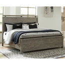 Brennagan - Gray - King Panel Bed-Washburn's Home Furnishings