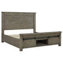 Brennagan - Gray - King Panel Bed With Footboard Storage-Washburn's Home Furnishings