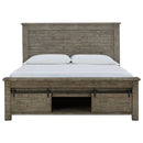 Brennagan - Gray - King Panel Bed With Footboard Storage-Washburn's Home Furnishings