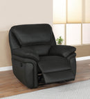 Breton - Tufted Back Recliner - Black-Washburn's Home Furnishings