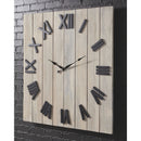 Bronson - Whitewash/black - Wall Clock-Washburn's Home Furnishings