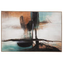 Brunonia - Teal/orange/black - Wall Art-Washburn's Home Furnishings