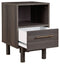 Brymont - Dark Gray - One Drawer Night Stand - Medium-Washburn's Home Furnishings