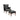 Button Tufted Back Accent Chair With Ottoman - Black-Washburn's Home Furnishings
