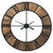 Byram - Natural/black - Wall Clock-Washburn's Home Furnishings