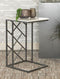 C-shape Accent Table - White And Gray-Washburn's Home Furnishings
